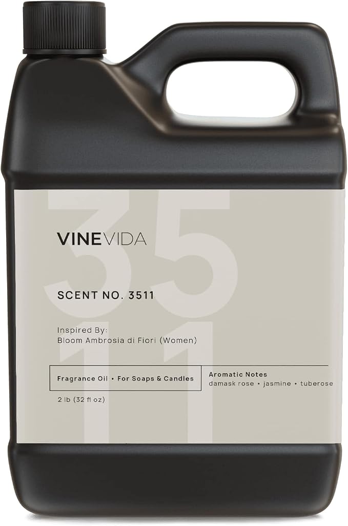 VINEVIDA Scent NO. 3511 Fragrance Oil - 32oz (2lbs) - Inspired by: Bloom Ambrosia di Fiori (Women) Fragrance Oil for Candle Making - Made in USA Candle Scents Scents for Soap Making