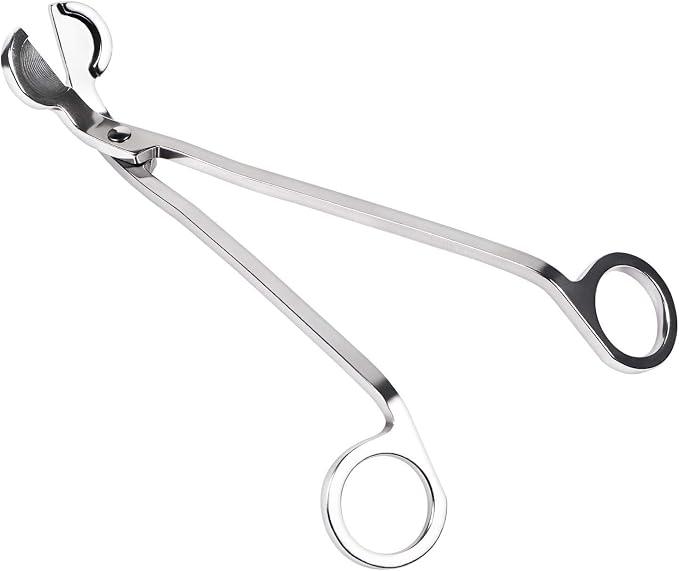 EVERMARKET Candle Wick Trimmer, Polished Stainless Steel Wick Clipper Cutter - Reaches Deep Into Candles to Cut Spent Wicks, Allow Cleaner Burn and Prevent Soot Buildup