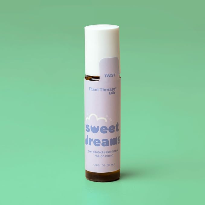 Plant Therapy Kids Sweet Dreams Essential Oil Blend Pre-Diluted Roll-On 10 mL (1/3 oz) 100% Pure, Soothing Aromatherapy for Relaxation and Better Sleep