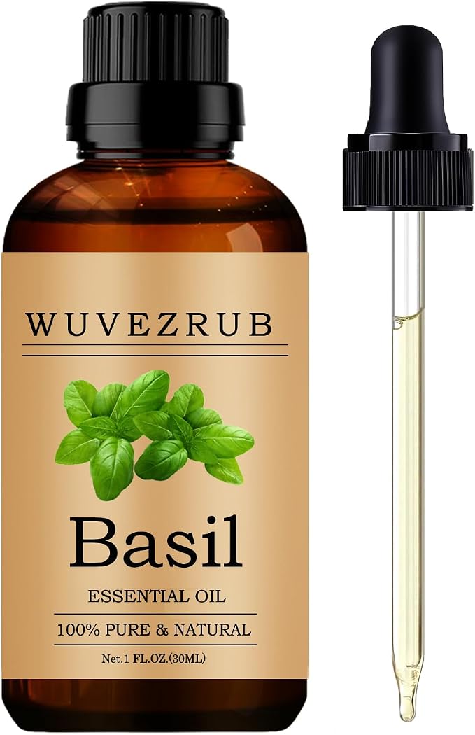 Basil Essential Oils, 30ML Pure and Natural Essential Oil for Aromatherapy Diffuser /1 Fl Oz- Basil