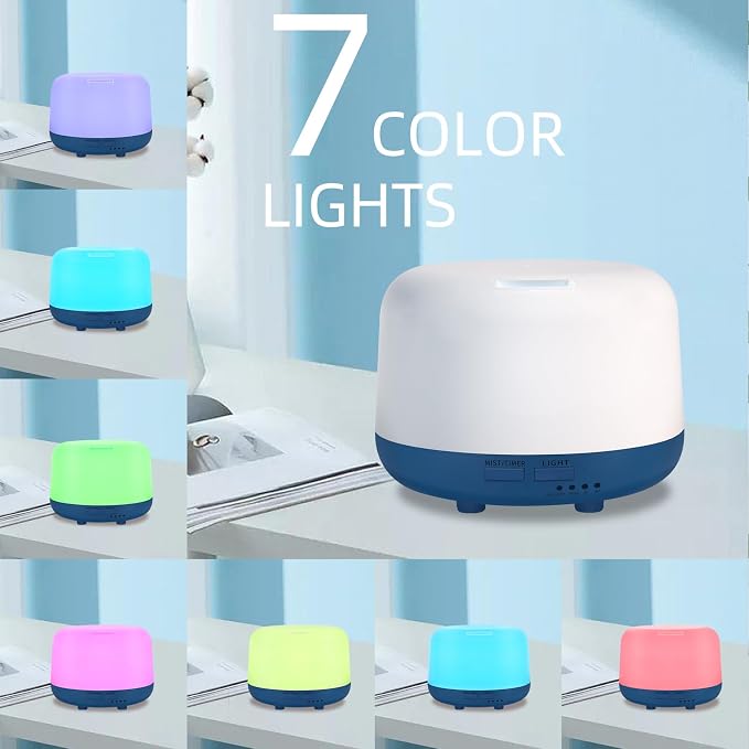 Marchred 300ML Essential Oil Diffuser with Remote Control, 7 LED Color Changing Light,Ultrasonic Cool Mist Scent Humidifier