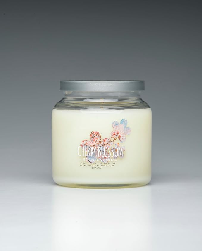 Scentsational Soaps & Candles Natural Soy Candle Cherry Blossom