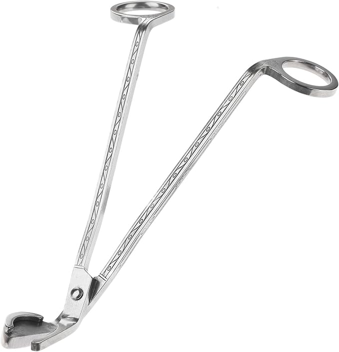 Muxsam Candle Wick Trimmer - Stainless Steel Wick Clipper Scissors - Reduces Soot (1-Pack, Silver)
