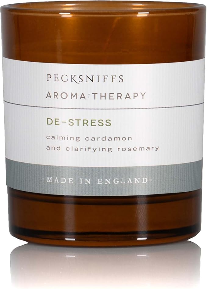 Pecksniff's Amber De-Stress Aroma Therapy Candle | 1 Wick, 184g/6.49oz