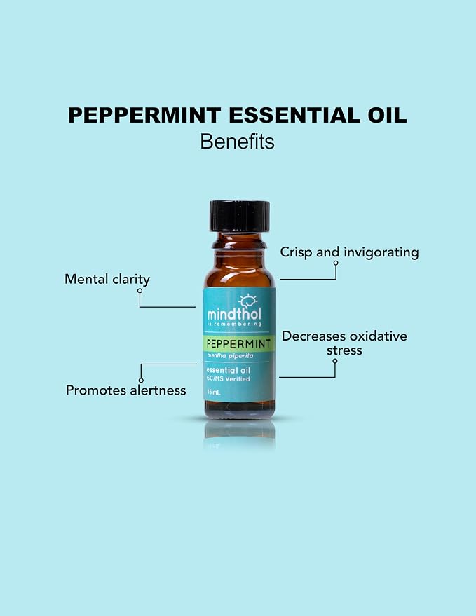 Olfactory Starter Kit – Mini Essential Oil Diffuser with 4 Pure Oils (Peppermint, Lavender, Bergamot, Lemon) – Daily Scent Routine for Focus, Calm & Sleep – Aromatherapy Wellness Set