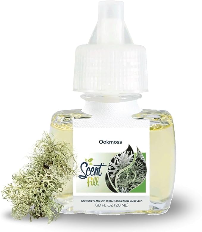 Scent Fill Oakmoss Plug in Air Freshener Starter Kit, 2 Refills + Diffuser