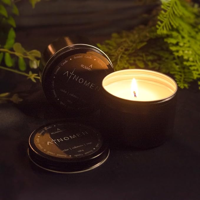 Relaxing Scented Candle - Cedar, Oakmoss and Sage - 100g