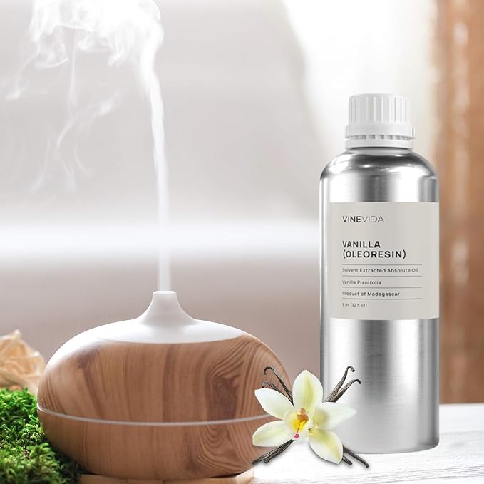 VINEVIDA Vanilla Oleoresin Essential Oil 32 oz - Pure, Undiluted Vanilla Oil for DIY Candle Scents and Soap Making - Vegan, Free of Harsh Chemicals