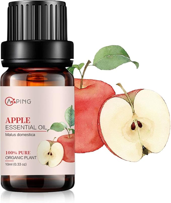 Apple Essential Oil - 100% Pure Organic Natural Plant (Malus domestica) Apple Oil for Diffuser, Aroma, Spa, Massage, Yoga, Perfume, 0.33oz
