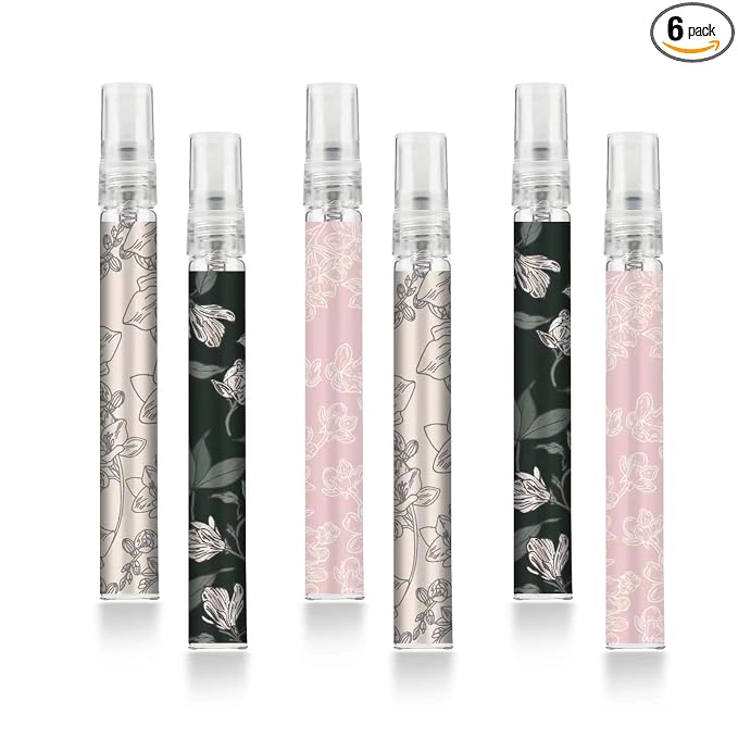 6 Pcs Portable Travel Refillable Perfume Atomizer Bottle,10ml Perfume Atomiser Bottles,Fragrance Spray Bottle, Scent Pump Case for Women and Men