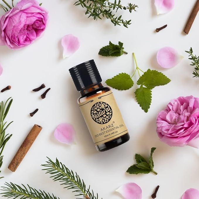 AKARZ Carnation Essential Oil Natural Organic Pure Carnation Oil for Skin Body Hair Care,Diffuser, Candle,Soap,Making, DIY,Massage Aroma 0.34 Fl Oz (10ml)