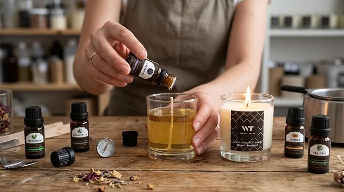 WEALD TRIBE Essential Oils Set for Diffusers, Aromatherapy, Air Freshener with Humidifiers, Home Fragrance, Candle Making Scents Gift 6x10ml(Peppermint|Lavender|Tea Tree|Eucalyptus|Orange|Lemongrass)