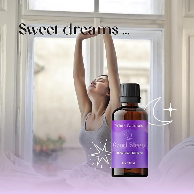 White Naturals Better Night Sleep Essential Oil Blend – Calming Aromatherapy Oil for Restful Nights & Relaxation, 100% Pure & Natural Essential Oils for Peaceful Sleep, 1oz