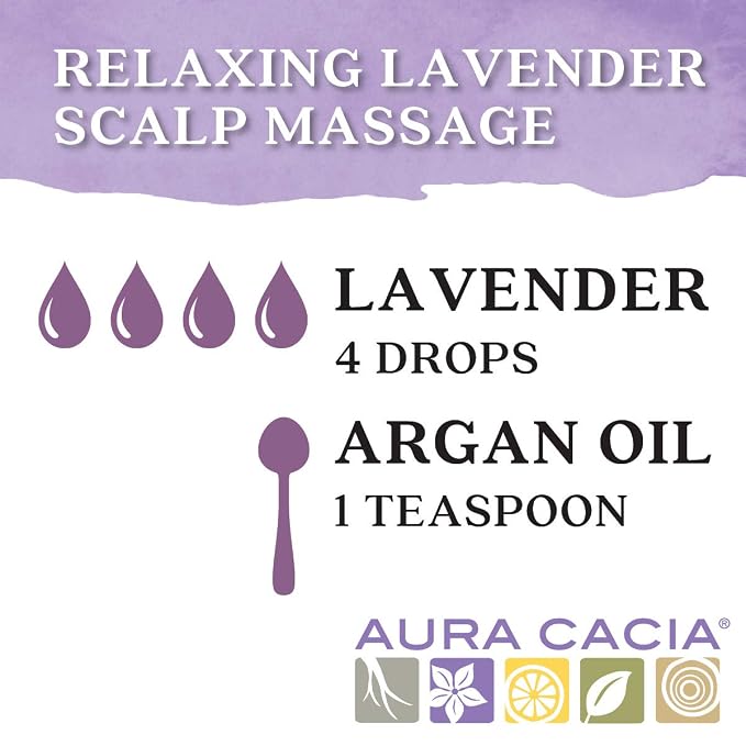 Aura Cacia 100% Pure Lavender Essential Oil, 0.5 fl. oz, Calm Relaxing Aroma, Therapeutic Grade, Ethically Sourced Lavender