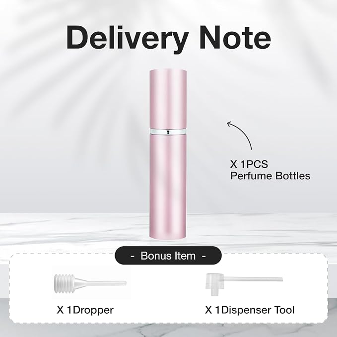 5ML Perfume Travel Spray Bottle(1 PC), Perfume Atomiser Refillable, Portable for Travel Holiday, Outdoor Activities and Business (pink)