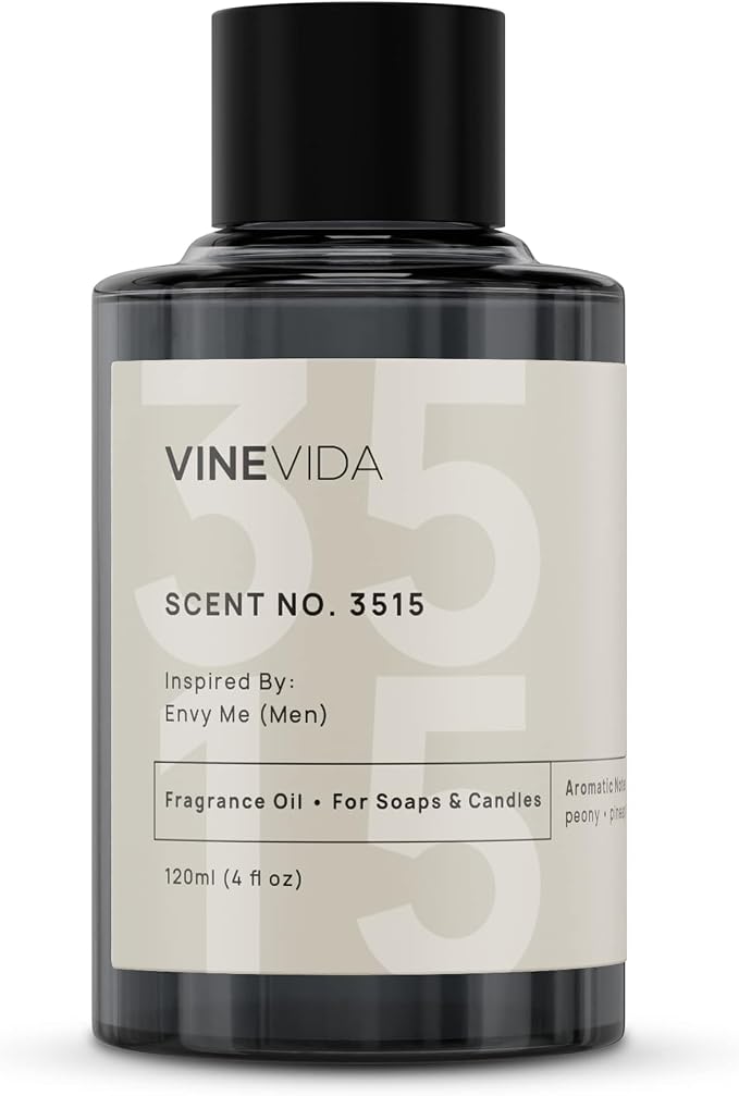 VINEVIDA Scent NO. 3515 Fragrance Oil - 120mL (4oz) - Inspired by: Envy Me (Men) Fragrance Oil for Candle Making - Made in USA Candle Scents Scents for Soap Making