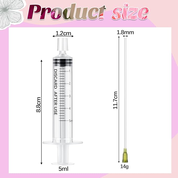Geiserailie 6 Packs 5ml Perfume Refill Tools Kit, Perfume Syringe Refill Set with Plastic Tube, Mini Fragrance Transfer Tool for Travel Refillable Liquid, Cologne Fragrance Refilling (Clear)