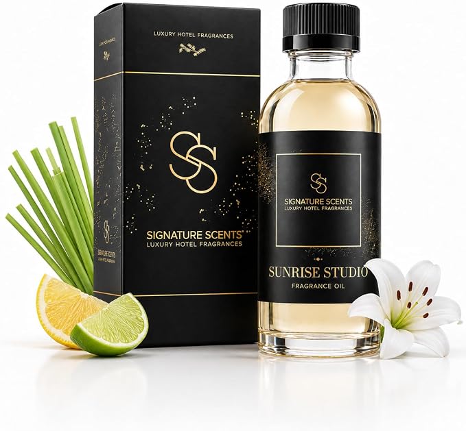 Luxury Hotel Diffuser Oil for Hotels and Homes - Aromatherapy Oils for use with an Essential Oil Diffuser at Home - Fragrance-Scent Diffuser Oil Blend (Sunrise Studio) 4.05fl oz (120ml)