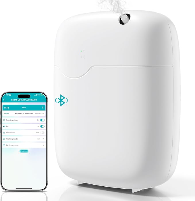 Waterless Essential Oil Diffuser - 3000 Sq.Ft Coverage, Whole-House Scent Diffuser Machine for Aromatherapy, 400ml Capacity, App Control Cold Air Oil Diffusers for Home Hotel Large Room Office Gifts