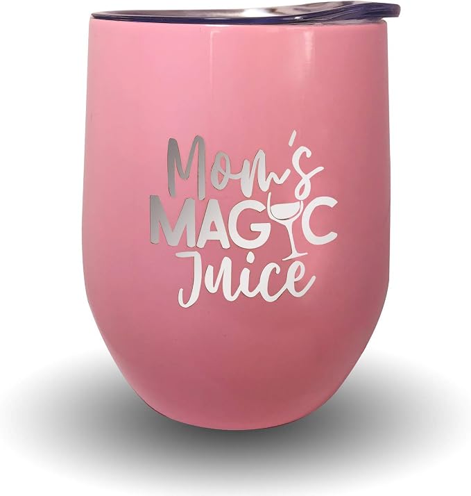 SILLY OBSESSIONS Wine Lover Gift Box for Mom – Funny Birthday Gift Basket for Mother, Wife, or Women – Includes Wine Tumbler, Aromatherapy Candle, Cozy Socks, Sleep Mask & Greeting Card
