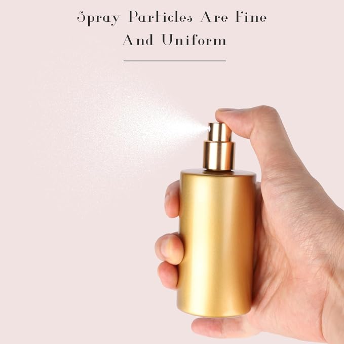 2pcs 50ml Glass Spray Bottle for Perfume,Refillable Travel Perfume Atomizer Bottles,Black&Gold Portable Cologne Atomizer Empty Bottle.(Black&Gold)