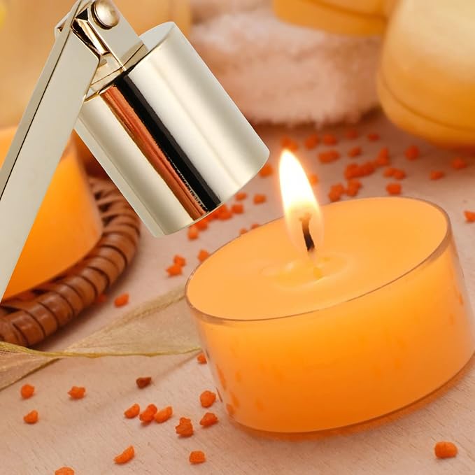 Metal Candle Snuffer 6.69 Inch Ergonomic Candle Extinguisher with Straight Hood Design for Safe Flame Dousing and Wax Protection Accessory