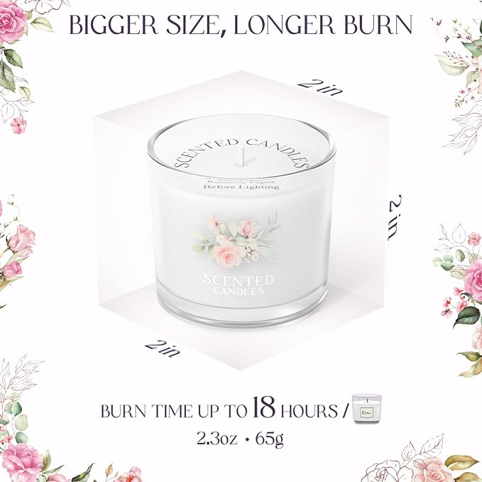 CHILLFLAME 50th Birthday Gifts for Women, Birthday Candle Gift Set for Her, 6 Scented Votive Candles, Candles Gifts for Women/Men (6 Color, 14 oz)