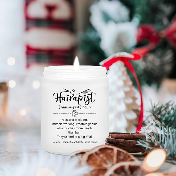 Hair Stylist Gifts for Women Men - Female Hairdresser Gifts Idea, Birthday Christmas Gift for Hairapist Barber Salon Owner Cosmetology Student Graduation Present - Lavender Scented Candle