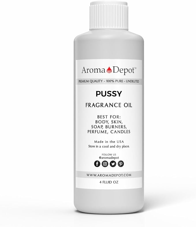 Aroma Depot Pussy Cat Clear Perfume/Body Oil (7 Sizes) Our Interpretation, Premium Quality Uncut Fragrance Oil Floral scent (4 Ounce Plastic Bottle (120ml))