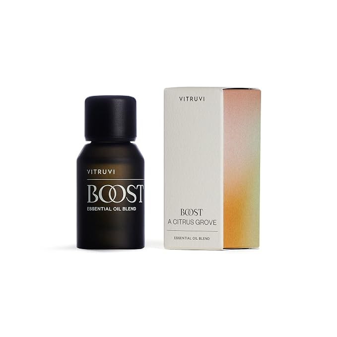 Vitruvi Boost, Fresh Essential Oil Blend, 100% Pure Juniper, Lime, Grapefruit and Bergamot oil (0.5 fl.oz)