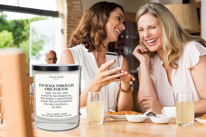 Cedar Crate Market Friend Candle Gift – Lavender Citrus Scented Soy Candle, Hand Poured in USA, Premium Gift Box, Long Lasting 60+ Hour Burn, Clean Burn Cotton Wick, Birthday Gifts for Women