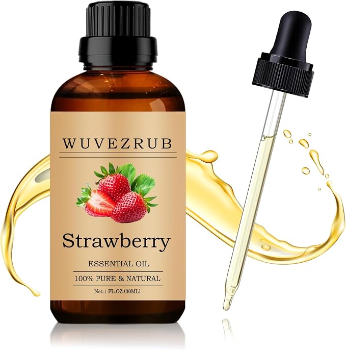 Strawberry Essential Oil 30ML - 100% Pure and Natural Oils for Aromatherapy Diffuser - 1 Fl Oz/Strawberry