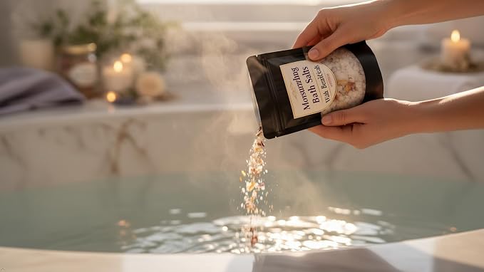 Moments of Me® Ritual Bundle – Week 1 Starter Kit | Self-Care Gift Set with Journal, Luxury Pen, 8 oz Candle & Botanical Bath Salts | Mindfulness, Relaxation & Stress Relief Kit