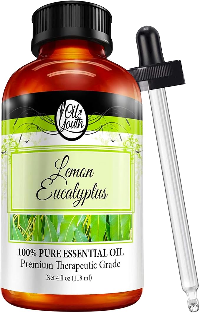 Oil of Youth Essential Oils 4oz - Lemon Eucalyptus Essential Oil - 4 Fluid Ounces - Oil of Lemon Eucalyptus