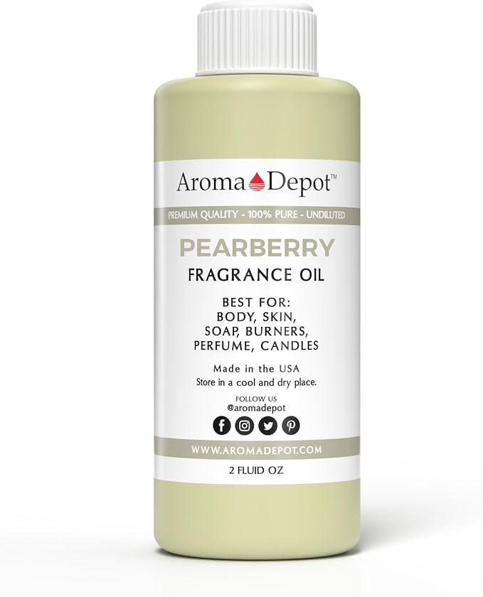 Aroma Depot 2oz Pearberry Perfume Oil for Making, Body Oil, Soap, Candle Making & Incense. Our Version is a Premium Quality Undiluted & Alcohol Free