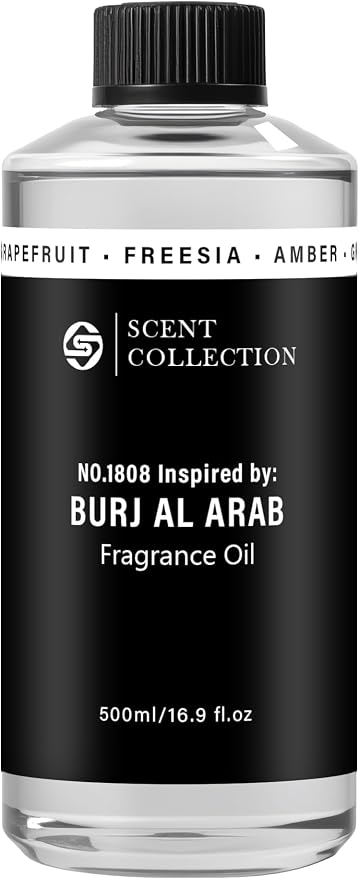 Dubai Luxury Scent Diffuser Oil 500ml – Hotel Style Fragrance Oil for Home, Large Room – Long Lasting Aroma Oil for Ultrasonic & Waterless Diffusers – Grapefruit, Freesia, Amber