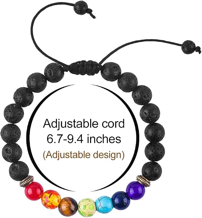M MOOHAM Mens Bracelet - Beaded Natural Stone 8mm Tiger Eye Matte Agate Lava Rock Bracelets for Men Teen Boys Grandpa Dad Birthday Gifts Jewelry