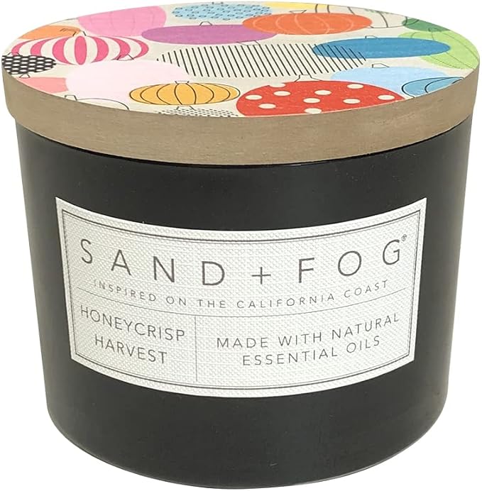 Sand + Fog Scented Candle - Honeycrisp Harvest – Additional Scents and Sizes – 100% Cotton Lead-Free Wick - Luxury Air Freshening Jar Candles - Perfect Home Decor – 12oz