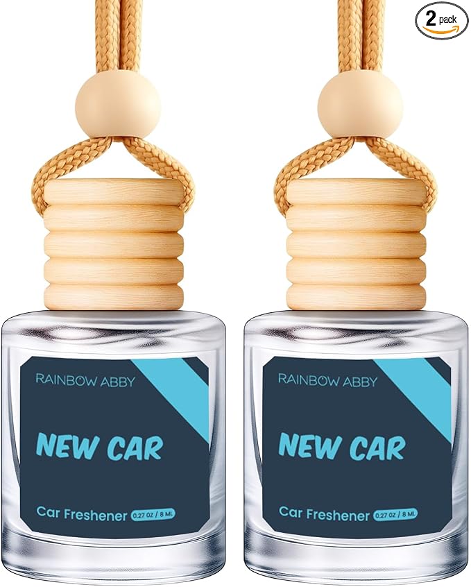 RAINBOW ABBY Car Air Freshener Hanging, New Car Fragrance Oil