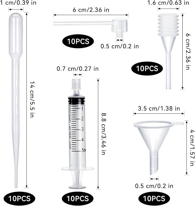 50pcs Perfume Refill Tool Kit,Plastic Perfume Dispenser Transfer Tools,Travel Refill Tool Set for Liquid Cologne Fragrance Sample Essential Oils (Clear, 5ml/50pcs)
