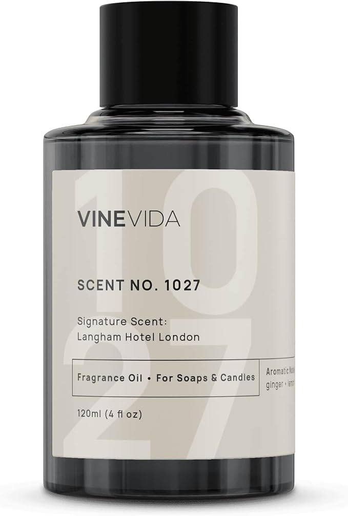 VINEVIDA Scent NO. 1027 Fragrance Oil - 120mL (4oz) - Inspired by: Langham Hotel London Fragrance Oil for Candle Making - Made in USA Candle Scents Scents for Soap Making