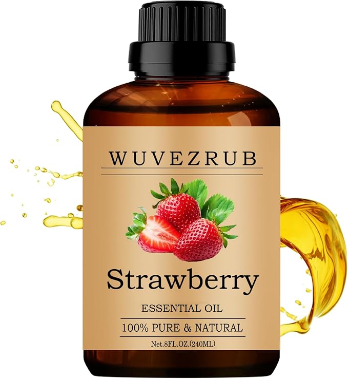 Strawberry Essential Oils 240ML, 100% Pure and Natural Essential Oil for Aromatherapy Diffuser - 8 Fl Oz/Strawberry