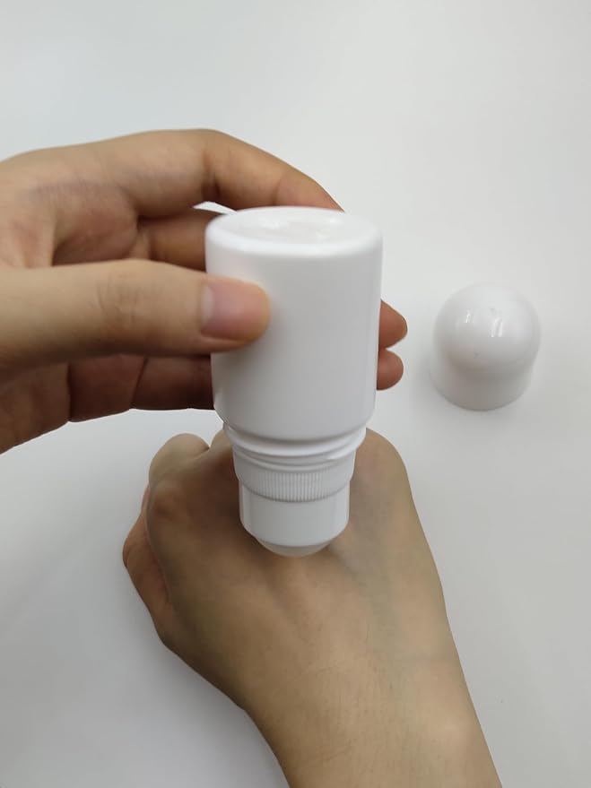 4Packs 30mL/50mL Empty Roll-on Bottle Plastic with Removable Cap for Easy Refills for Homemade Deodorants Essential Oil Blends (30mL)