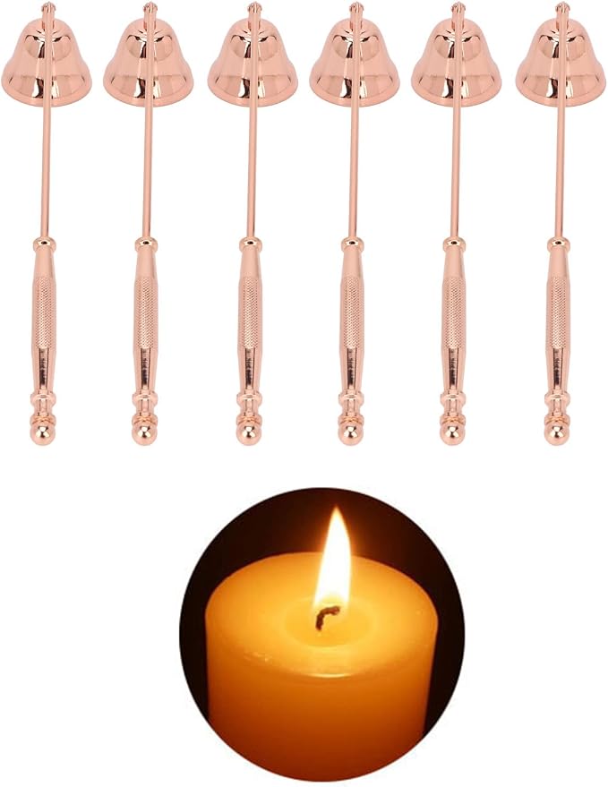 6 Pcs Candle Extinguisher, Rotatable Candle Snuffers with Ergonomic Handle, Candle Extinguisher Cover for Extinguishing Candle Wicks Scented Candles Scented Candles