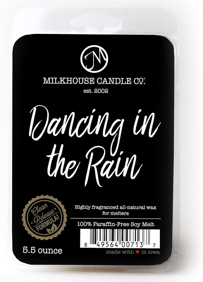 Milkhouse Candle Company Dancing in the Rain Soy Wax Melts - Orange Blossom | Summer Orchid | Wind-Swept Grass Scented - 5.5 oz, Hand-Poured, Made in the USA