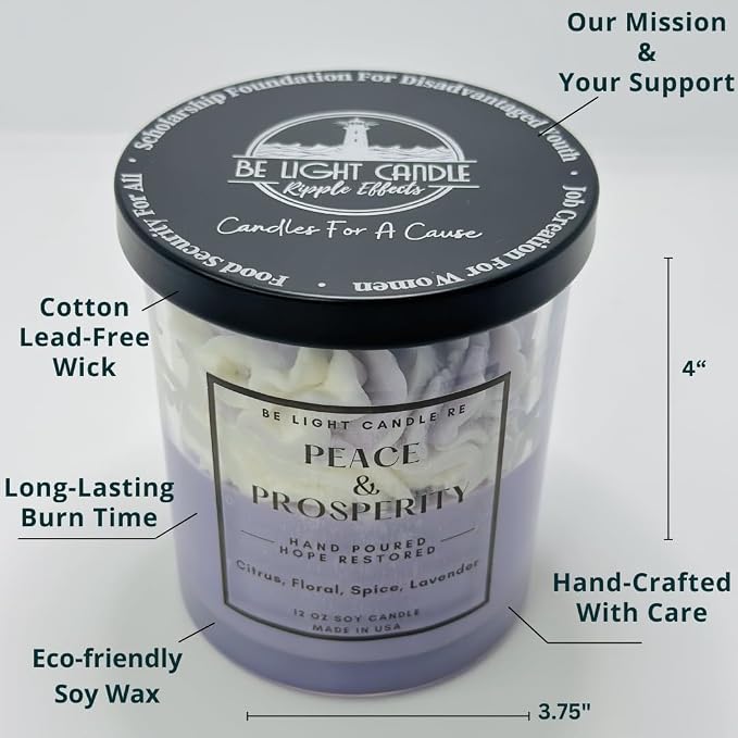 | Purpose-Driven Soy Candle | Lavender Scent | Cute Purple Candle | Gift Idea for Friend's Birthday, Sister, Christmas