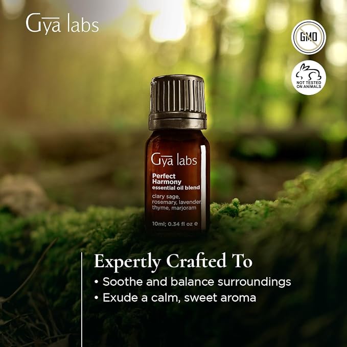 Gya Labs Perfect Harmony Essential Oils Blends - 0.34 Fl Oz - for Diffuser, Home, Humidifier, Aromatherapy and DIY Candle Making Scents