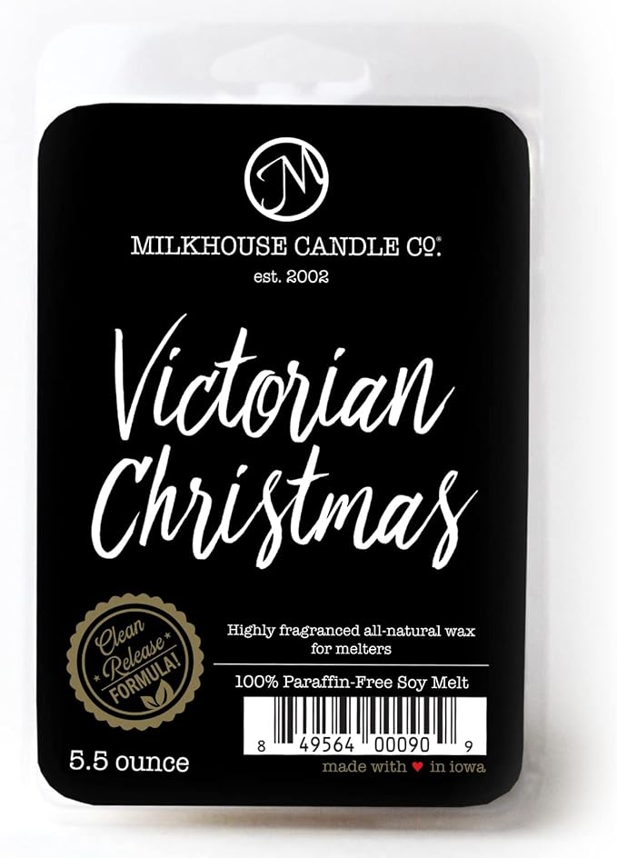 Milkhouse Candle Company Victorian Christmas Soy Wax Melts - Pine | Holiday Spices | Eucalyptus Scented - 5.5 oz, Hand-Poured, Premium Fragrance Oil, Made in the USA