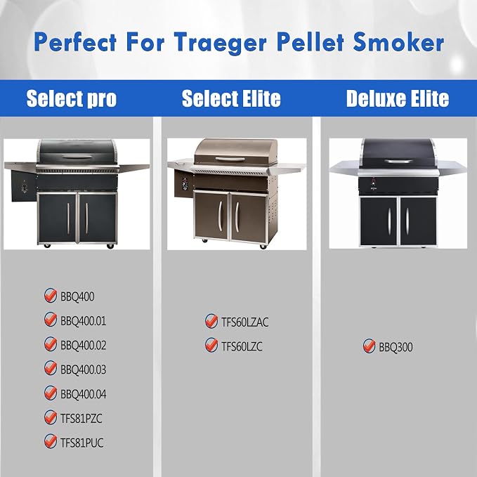 BCA289 Grill Heat Baffle Replacement Part for Traeger Select Pro BBQ400.03 BBQ400 Select Elite TFS60LZC TFS60LZAC Deluxe Elite Heat Baffle Diffuser Flame Deflector Plate Smoker Accessories