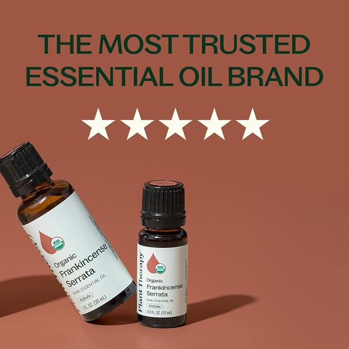 Plant Therapy Organic Frankincense Serrata Essential Oil 100% Pure, USDA Certified Organic, Undiluted, Natural Aromatherapy, Therapeutic Grade 30 mL (1 oz)
